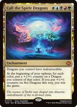 Call the Spirit Dragons [Tarkir: Dragonstorm] MTG - Image 1
