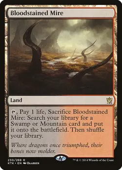 1 Bloodstained Mire LP Lightly Played Khans of Tarkir KTK #230 MTG - Image 1