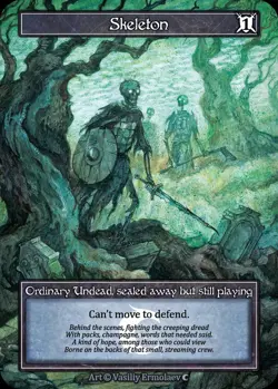 Sorcery Contested Realm Gothic Foil Skeleton Token Promo Preorder. - Image 1