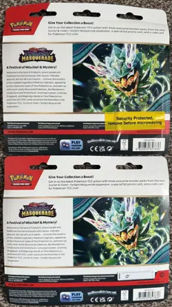 2 x Pokemon TCG Twilight Masquerade Triple Blister Pack - Snorlax + Swagger - Image 2
