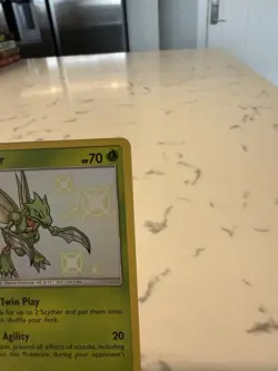 Pokemon TCG Scyther Hidden Fates SV1/SV94 Holo Shiny Holo Rare NM - Image 3