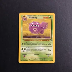 Pokemon TCG Weezing Fossil 45 Regular Unlimited Uncommon - Image 1
