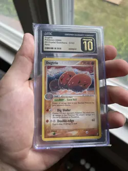 Pokemon EX Crystal Guardians Dugtrio 5/100 Holo CGC Pristine 10 - Image 1