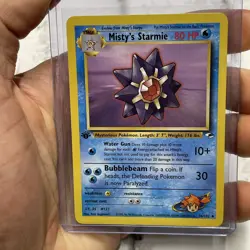 Misty’s Starmie 1st Edition Stamp 56/132 Pokemon Gym Heroes Vintage WOTC NM/MT - Image 1