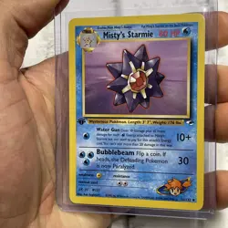 Misty’s Starmie 1st Edition Stamp 56/132 Pokemon Gym Heroes Vintage WOTC NM/MT - Image 2