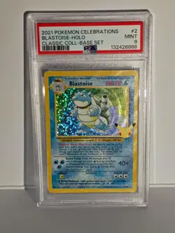 2021 Pokemon Blastoise 2/102 Celebrations: Classic Collection PSA 9 MINT - Image 1
