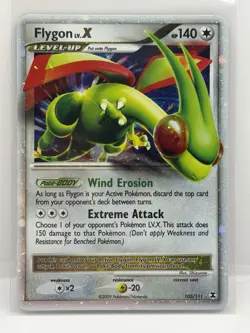 Pokemon TCG - Flygon LV.X 105/111 Platinum Rising Rivals Ultra Holo Rare - Image 1