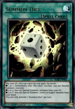 Summon Dice - Ultra Rare 1st Edition BLRR-EN002 - LP - YuGiOh - Image 1