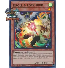 Yugioh! 1x Droll & Lock Bird Alternate Art RA02-EN006 Ultimate Rare 1st Ed NM - Image 1