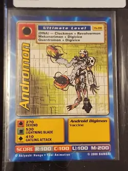 2000 DIGIMON Taco Bell PROMO ANDROMON CARD- TB-08 Plus Garurumon Others - Image 3