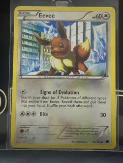 Eevee 90/116 Near Mint Common B&W Plasma Freeze 2013 Pokemon Card - Image 2