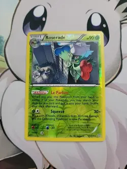 Roserade 15/124 Reverse Holo Rare BW Dragons Exalted Pokemon Card - NM W10 - Image 1