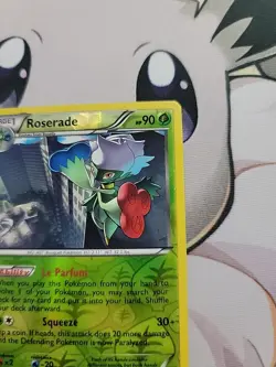 Roserade 15/124 Reverse Holo Rare BW Dragons Exalted Pokemon Card - NM W10 - Image 4