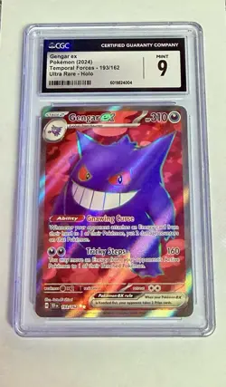 CGC 9 Gengar ex Ultra Rare Temporal Forces 2024 Pokemon Card #193 - Image 1