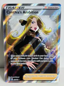 Cynthia's Ambition 169/172 Brilliant Stars Pokemon Card Full Art Ultra Rare Holo - Image 1