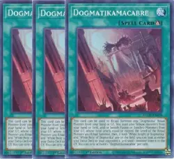 Yugioh - Dogmatikamacabre x 3 - 1st Edition LP - Plus Free Holographic Card - Image 1