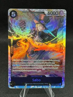 One Piece Card Game Sabo OP04-083 SR Super Rare Foil Card NM - Image 1