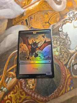 Bat / Warren Warleader Foil Token MTG Bloomburrow - NM - - Image 1
