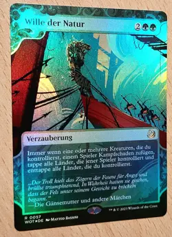 Mtg Magic: # Full Art # Wille der Natur, Nature's Will, DEUTSCH Mint - Image 1