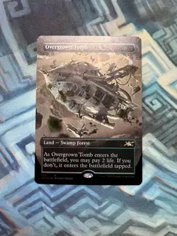 MTG Borderless Galaxy Foil Overgrown Tomb NM Unplayed Unfinity - Image 1