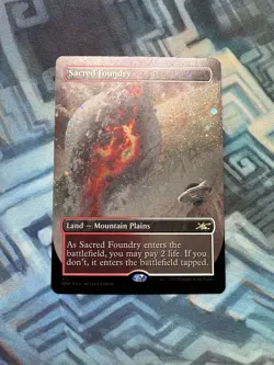 MTG Borderless Galaxy Foil Sacred Foundry NM Unplayed Unfinity - Image 1