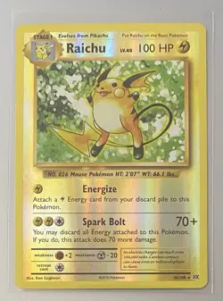 2016 Pokemon TCG XY Evolutions 36/108 Raichu!! Reverse Holo NM-M Fast Ship 💎 - Image 1