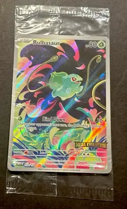 2025 POKEMON MEGA EVOLUTION BULBASAUR ILLUSTRATION RARE PROMO! - Image 2