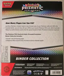 Pokemon TCG Scarlet Violet Prismatic Evolutions Binder Collection - New, Sealed - Image 2
