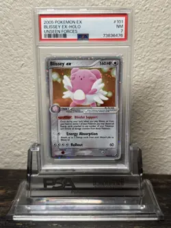 2005 Pokemon EX Unseen Forces Blissey EX #101 Holo - PSA 7 NM - Image 4