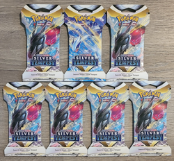 Lot of 7 - Pokemon TCG: Silver Tempest - Sword & Shield - Sealed Booster Packs - Image 1
