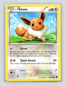 Pokemon TCG Eevee (89) 89/116 Plasma Freeze Normal LP - Image 1