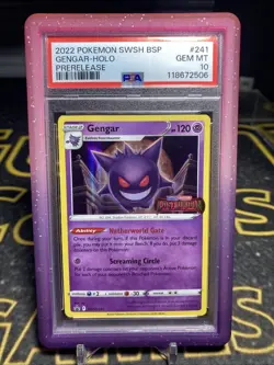 2022 Pokemon Gengar Holo Prerelease Lost Origin Promo Swsh241 - Image 2