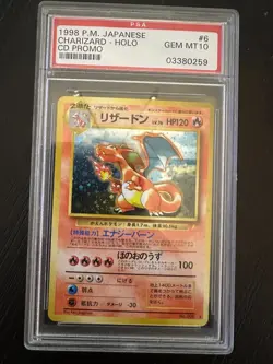 1998 Pokemon Japanese CD Promo Holo Charizard #6 PSA 10 GEM MINT - Image 1