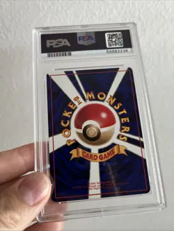 1998 Pokemon Japanese Vending Series 1 Abra #63 PSA 8 - Image 3