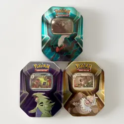 Pokemon TCG Triple Whammy Tins Set Collector Tins (Set of 3) Factory Sealed NEW - Image 1