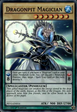 Dragonpit Magician - Super Rare 1st Edition PEVO-EN014 - NM - YuGiOh - Image 1