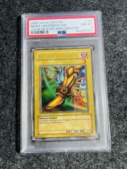Wavy Yu-Gi-Oh! Right Leg of the Forbidden One LOB-120 PSA 8 - Image 1