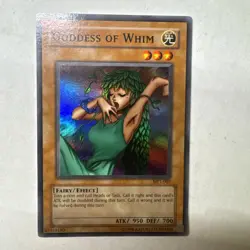 Yugioh Goddess Of Whim Promo Super Rare MP1-003 HP - Image 1