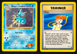 📈Lot of (2) Pokemon Gym Heroes MISTY cards Misty's Seadra Holo & Misty Trainer - Image 1