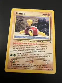 Shuckle 51/64 Neo Revelation Unlimited 2001 Pokemon Card Common NM - Image 1