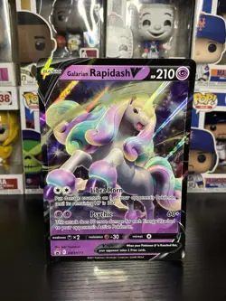 Pokemon TCG Black Star Promo - Galarian Rapidash V #SWSH111 - Jumbo Holo Card G1 - Image 1