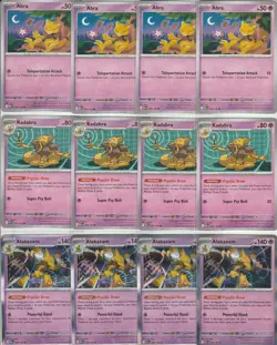 POKEMON - ALAKAZAM EVOLUTION LINE PLAYSET - 056/132 - MEGA EVOLUTION - Image 1