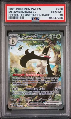 PSA 10 Meowscarada EX 256/193 Pokemon Paldea Evolved Special Illustration Rare - Image 1