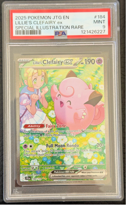 Pokemon Journey Together Lillie's Clefairy Ex Special Illustration Rare PSA 9 EN - Image 1