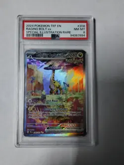 2024 POKEMON TEF EN-TEMPORAL FORCES #208 RAGING BOLT EX PSA 8 - Image 1