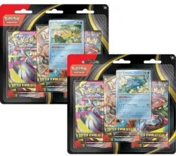 Pokemon TCG Mega Evolution 3-Pack Blister Set of 2 Psyduck and Golduck - Image 1