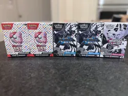 Lot of 5 Pokemon TCG Booster Bundles Factory Sealed 151, Black bolt, White flare - Image 1
