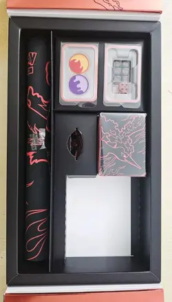 X1 Pokemon Team Rocket's Moltres Playmat, deck Box, coin, Markers & dice - Image 1
