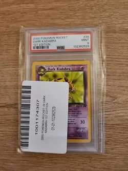 2000 Pokemon Team Rocket 1st Ed Dark Kadabra #39 PSA 9 - Image 2