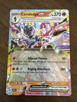 Pokemon Ceruledge ex 036/191 Sv08: Surging Sparks Double Rare Holo - Image 1